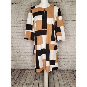 Madison Leigh Dress Zipper Front Long Sleeve